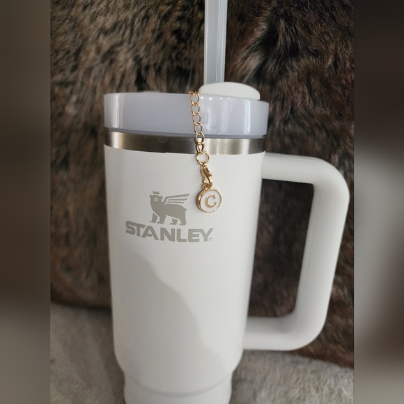 C gold Alphabet Letter Charm Accessories Stanley Cup ID Name Initial Let… - Picture 2 of 8